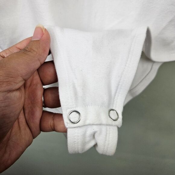 Torrid Foxy Scoop Neck Ribbed Ringer Bodysuit – White M/L - Picture 5 of 9